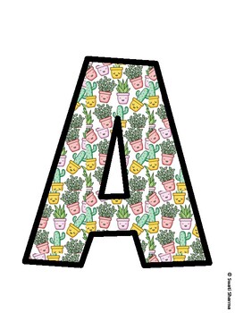 Succulents Bulletin Board Decor Kit, Succulents Bulletin Board Letters