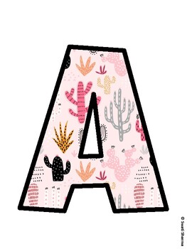 Succulents Bulletin Board Decor Kit, Succulents Bulletin Board Letters
