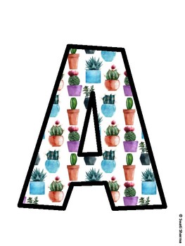 Succulents Bulletin Board Decor Kit, Succulents Bulletin Board Letters