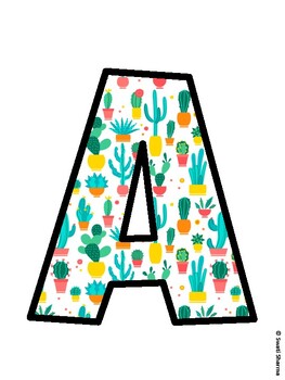 Succulents Bulletin Board Decor Kit, Succulents Bulletin Board Letters