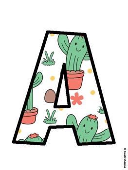 Succulents Bulletin Board Decor Kit, Succulents Bulletin Board Letters