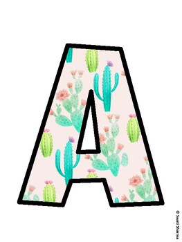 Succulents Bulletin Board Decor Kit, Succulents Bulletin Board Letters