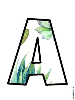 Succulents Bulletin Board Decor Kit, Succulents Bulletin Board Letters