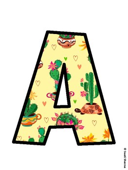 Succulents Bulletin Board Decor Kit, Succulents Bulletin Board Letters