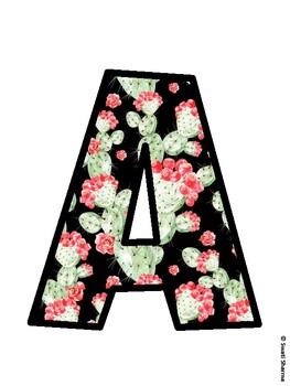 Succulents Bulletin Board Decor Kit, Succulents Bulletin Board Letters