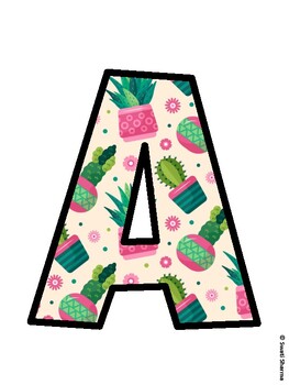 Succulents Bulletin Board Decor Kit, Succulents Bulletin Board Letters