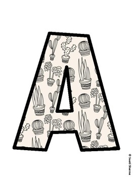 Succulents Bulletin Board Decor Kit, Succulents Bulletin Board Letters