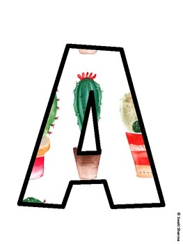 Succulents Bulletin Board Decor Kit, Succulents Bulletin Board Letters