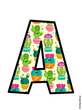 Succulents Bulletin Board Decor Kit, Succulents Bulletin Board Letters