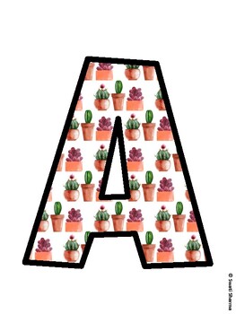 Succulents Bulletin Board Décor Kit, Succulents Bulletin Board Letters