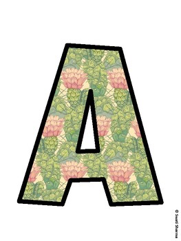 Succulents Bulletin Board Décor Kit, Succulents Bulletin Board Letters