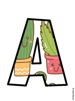 Succulents Bulletin Board Décor Kit, Succulents Bulletin Board Letters