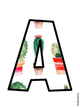 Succulents Bulletin Board Décor Kit, Succulents Bulletin Board Letters