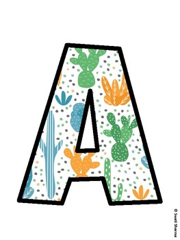 Succulents Bulletin Board Décor Kit, Succulents Bulletin Board Letters