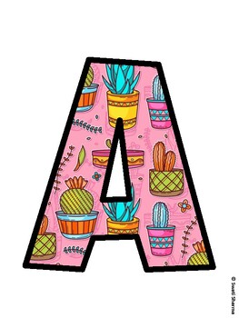 Succulents Bulletin Board Décor Kit, Succulents Bulletin Board Letters