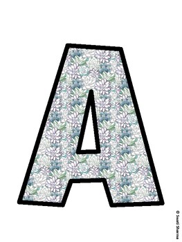 Succulents Bulletin Board Décor Kit, Succulents Bulletin Board Letters