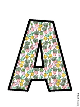 Succulents Bulletin Board Décor Kit, Succulents Bulletin Board Letters