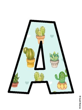 Succulents Bulletin Board Décor Kit, Succulents Bulletin Board Letters