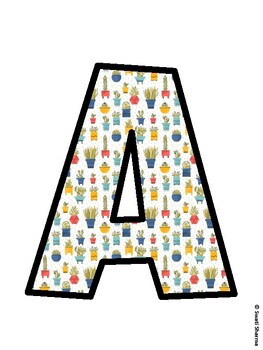 Succulents Bulletin Board Décor Kit, Succulents Bulletin Board Letters