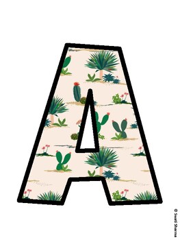 Succulents Bulletin Board Décor Kit, Succulents Bulletin Board Letters