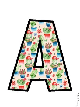 Succulents Bulletin Board Décor Kit, Succulents Bulletin Board Letters