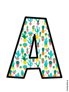 Succulents Bulletin Board Décor Kit, Succulents Bulletin Board Letters