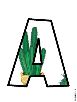 Succulents Bulletin Board Décor Kit, Succulents Bulletin Board Letters