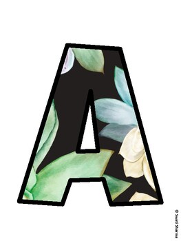 Succulents Bulletin Board Décor Kit, Succulents Bulletin Board Letters