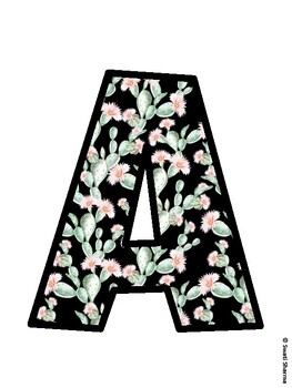 Succulents Bulletin Board Décor Kit, Succulents Bulletin Board Letters