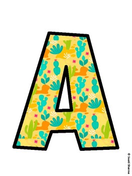 Succulents Bulletin Board Décor Kit, Succulents Bulletin Board Letters