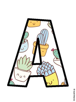 Succulents Bulletin Board Décor Kit, Succulents Bulletin Board Letters