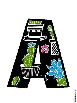 Succulents Bulletin Board Décor Kit, Succulents Bulletin Board Letters