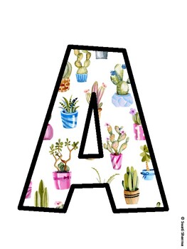 Succulents Bulletin Board Décor Kit, Succulents Bulletin Board Letters