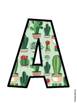 Succulents Bulletin Board Décor Kit, Succulents Bulletin Board Letters