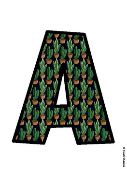 Succulents Bulletin Board Décor Kit, Succulents Bulletin Board Letters