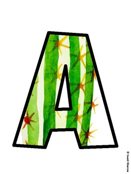 Succulents Bulletin Board Décor Kit, Succulents Bulletin Board Letters