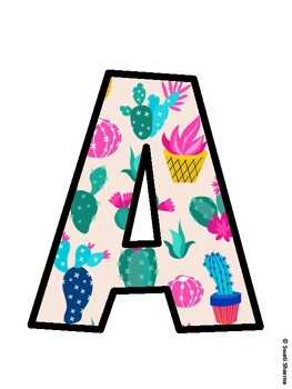 Succulents Bulletin Board Décor Kit, Succulents Bulletin Board Letters