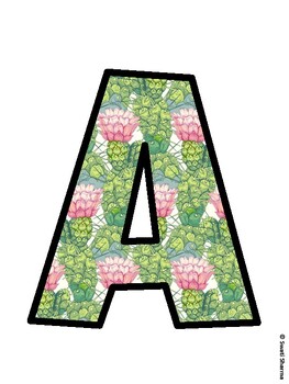 Succulents Bulletin Board Décor Kit, Succulents Bulletin Board Letters