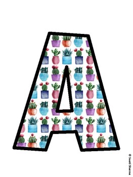 Succulents Bulletin Board Décor Kit, Succulents Bulletin Board Letters