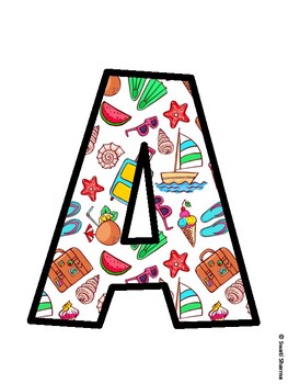 Summer Bulletin Board Décor Kit, Summer Bulletin Board Letters