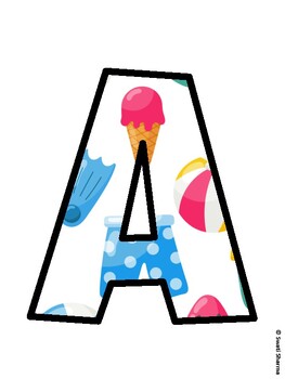 Summer Bulletin Board Décor Kit, Summer Bulletin Board Letters
