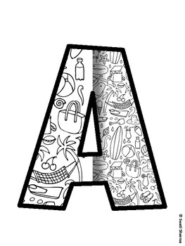 Summer Bulletin Board Décor Kit, Summer Bulletin Board Letters
