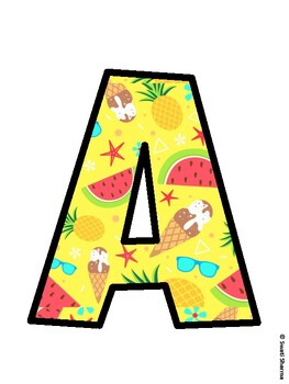 Summer Bulletin Board Décor Kit, Summer Bulletin Board Letters