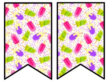 Summer, Popsicle Bulletin Board Decor Kit, Summer, Popsicle Letters