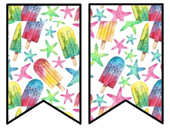 Summer, Popsicle Bulletin Board Decor Kit, Summer, Popsicle Letters