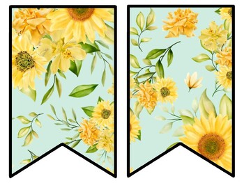 Sunflower Bulletin Board Decor Kit, Sunflower Letters