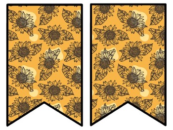 Sunflower Bulletin Board Decor Kit, Sunflower Letters