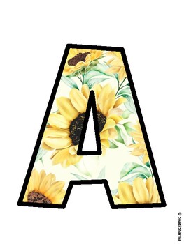 Sunflower Bulletin Board Décor Kit, Sunflower Bulletin Board Letters