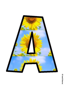 Sunflower Bulletin Board Décor Kit, Sunflower Bulletin Board Letters