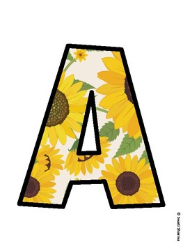 Sunflower Bulletin Board Décor Kit, Sunflower Bulletin Board Letters